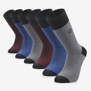 Men's Dress Crew Socks Bamboo Luxury Socks  6 Pairs  Seamless Socks